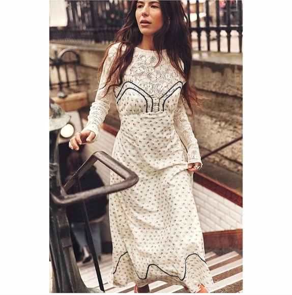 Free People Sweet Hearts Midi Dress XS NWT - Picture 5 of 16